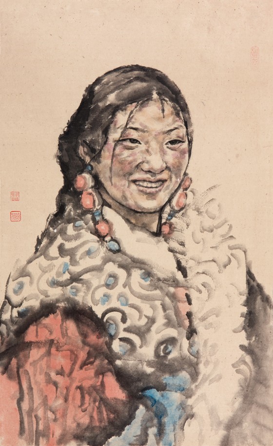 節日里的卓嘎措姆++74x46cm.jpg